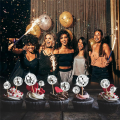 24Pcs Disco Ball Cupcake Toppers Happy Birthday Cake Topper Disco Ball Cake Picks Theme Cake Decor for Disco Theme Party. 