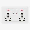 White Color Double Power Socket. 