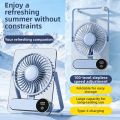 Creative Foldable Desk Fan Wall Hanging&Handheld 100 Levels Table Cooling Fan Portable Ultra Quiet Small Air Circulating Fan Home Office. 