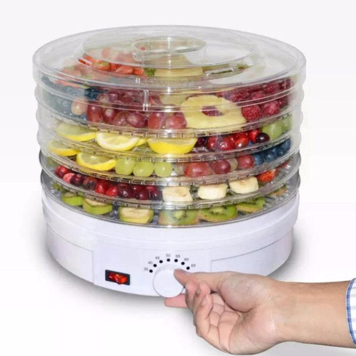 350W Electric Food Dehydrator Fruit Meat Dryer Veg Preserver Machine 5 Tray