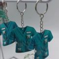 Personality Doctor Themed Dentist Costume Keychain 2D with Key Ring Dentist Pendant Plane Acrylic Doctor Hanging Decoration Gifts. 