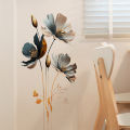 Beautiful Flower Wall Sticker For Living Room Background Decor Decals Bedroom Beautify Home Decoration Self-adhesive Wallpaper Moyao. 