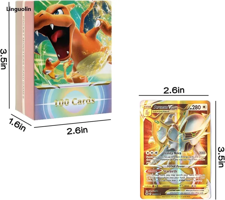 Linguolin%20100Pcs/box%20Newest%20Pokemon%20Vmax%20V%20Gx%20Ex%20Shiny%20Gold%20Metal%20Card%20Charizard%20Pikachu%20Rare%20Collection%20Battle%20Trainer%20Card%20Children%20Game%20-%20Image%206