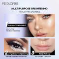 New 1PC Brown Eyeshadow Stick Long Lasting Pearlescent Glitter Monochrome Eyeshadow Pencil Brightening Eye Makeup Highlighter Pen. 