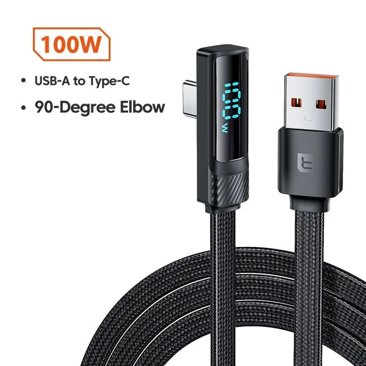Toocki%20USB%20Type%20C%20Cable%2090%20Degree%2066W/100W%20Fast%20Charging%20for%20Huawei%20P50%20P40%20Honor%20Oneplus%20POCO%20Display%20Cable%20Type%20C%20Data%20Wire%20-%20Image%202