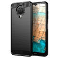 lthmy for Nokia G10 Case Carbon Fiber TPU Soft Silicone Back Cover Armor Phone Case Casing. 