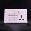 6 Gang switch + Socket Size 3/5. 