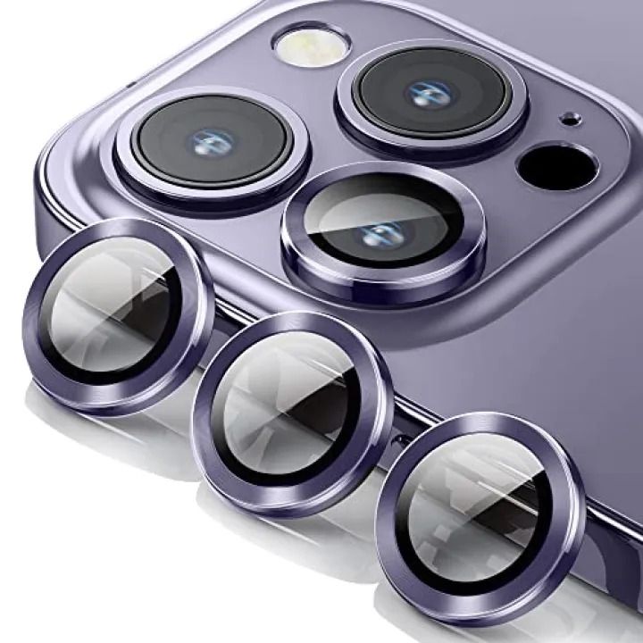 Deep%20Purple%20Camera%20Lens%20Protector%20for%20iPhone%2014%20Pro/%20Pro%20Max%20Tempered%20Glass%20Film,%20Aluminum%20Alloy%20Screen%20Cover,%203%20Pack%20-%20Image%202