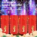 Portable Plastic Bubble Machine Red Electronic Bubble Blower Flash Lights Sounds Firework Machine Weddings. 