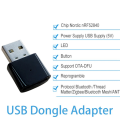 NRF52840 Dongle USB Dongle Bluetooth 5.3 Dongle Adapter for Eval Bluetooth Development Tool Module Automation Modules. 