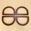 OYPFXMI 20PCS D-Shaped Wooden Purse Handles, Wood Replacement Handles for DIY Bag Purse Handbags Clutch Making (Brown). 
