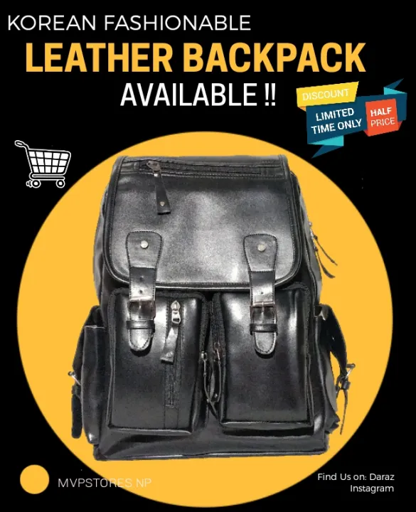 Flap%20Leather%20Backpack%20College%20And%20School%20For%20Men%20-%20Bags%20%7C%20Bags%20For%20Men%20And%20Women%20%7C%20School%20Bag%20For%20Boys%20And%20Girls%20-%20Image%203