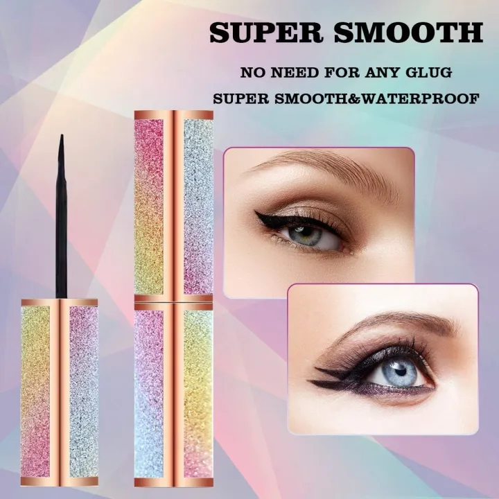 Glitter Sparkle Design Waterproof Marker Eyeliner Pen – Smudge-Proof, Long-Lasting, Easy Application with Sharp Tip – Black Color Precision Eye Makeup