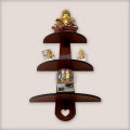 3 Layer Semi Circle Wooden Wall Rack Shelf with Formica Laminated by Supreme Decor. 
