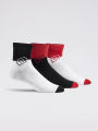 Lotto League Socks 1.0 Assorted Quarter - 3 Pairs. 