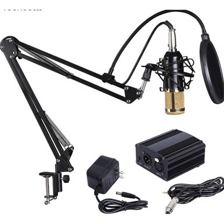 Bm800 Condenser Microphone with Phantom Power Supply