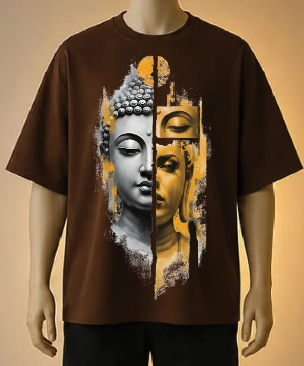 Buddha%20&%20Golden%20Buddha%20Artistic%20Printed%20T-Shirt%20%E2%80%93Blue,%20Black,%20White,%20Cream,%20maroon,%20Brown%20-%20Image%204