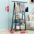Multifunction Clothes Triangle Coat Rack Removable Bedroom Rack With Wheels. 