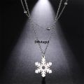 Difutagui Cazador Dog Cat Four Leaf Clover Pendant Necklace for Women Stainless Luxury Steel Compass Angel Choker Double Chain Neck Jewelry 2024. 
