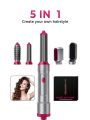 5In1 Hot Air Styler Electric Hot Air Brush Multifunctional Hair Comb Dryer Straightener Curler And Volumizer. 