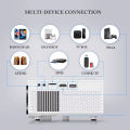 Smart Projector with WiFi 6 and Bluetooth Portable Bedroom Mini Projector Native 1080P,  Home Theater Cinema Movie Proyector-White. 