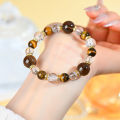 【Top Picks】Natural Crystal Tiger Eye Stone Tea Crystal Bracelet White Crystal Himalayan Women's New Internet Bracelet Jewelry. 