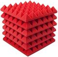 12 pcs Acoustic Foam Panels 2" X 12" X 12" Pyramid Sound Absorbing Panel. 