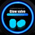 10Pcs Glow Valve Cap Fluorescent Blue Glow Automobile Motorcycle Bicycle Wheel Tire Hub Luminous Cap Decoration. 