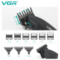 VGR 640 Professional Hair Clippers Cordless Barber Clippers and Trimmers Set Zero Gap T-Blade Hair Cutting Kit, DLC Coated with LED Display(Black) - Base. 
