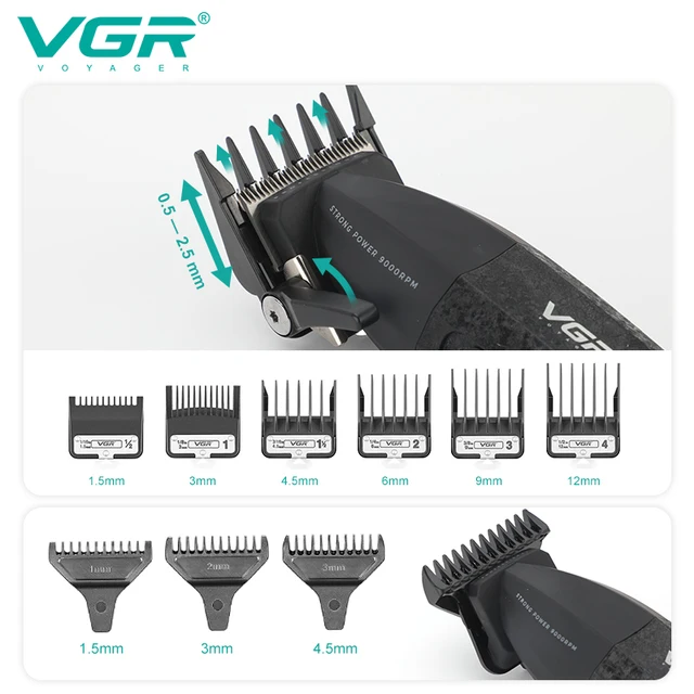 VGR%20640%20Professional%20Hair%20Clippers%20Cordless%20Barber%20Clippers%20and%20Trimmers%20Set%20Zero%20Gap%20T-Blade%20Hair%20Cutting%20Kit,%20DLC%20Coated%20with%20LED%20Display(Black)%20-%20Base%20-%20Image%204