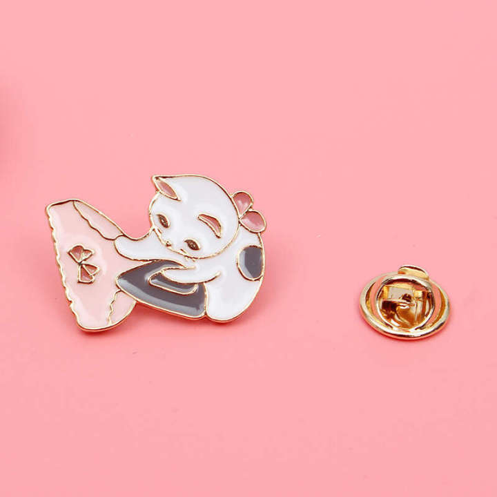 Haruku Style Cute Cartoon Cat Brooch for Women, Personalized Creative Backpack Pin Taobao Chest Badge