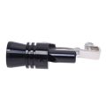 Aluminum Turbo Sound Whistle Exhaust Pipe Tailpipe BOV Blow-off Valve Simulator Black (Size XL). 