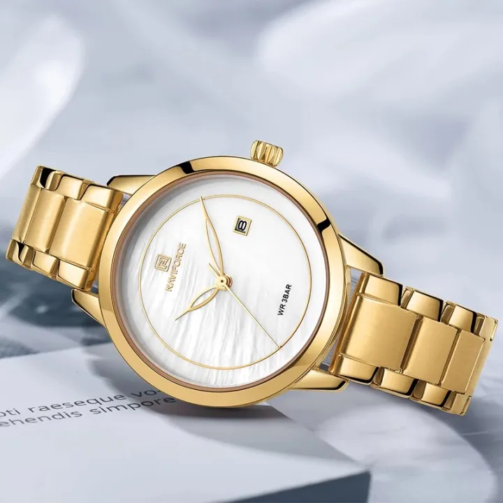 NAVIFORCE%20Top%20Brand%20Luxury%20Golden%20Fashion%20Business%20Casual%20Premium%20Pretty%20Waterproof%20Warranty%20Wristwatch%20Watch%20For%20Women%20-%20Image%204