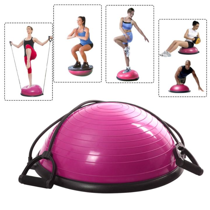 Bosu Ball/ Half Balance Ball for Exercise with Resistance Bands