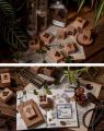 RHS Online 1PCS Flower Box Series Wooden Stamp Self Inking Seal Diary Journaling Decoration DIY Handmade Crafts Scrapbooking. 