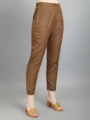 Cotton Blend Kurta Trouser For Women (Brown). 