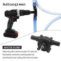 Ashunqiwen Luxury Household Portable Drill Pump Diesel Fluid Pump Mini Hand-held Self-priming Liquid Transfer Pump DC Centrifugal Pump. 
