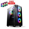 computer case rgb gaming case big size windmill 3rgb fan include. 