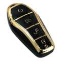 TPU Car Key Cover /Black-Golden/Compatible With:BYD ATTO-3. 