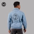 Wraon Light Blue Stretchable Denim Bomber Jacket For Men - Fashion | Jackets For Men | Men's Wear | Denim Jackets |. 