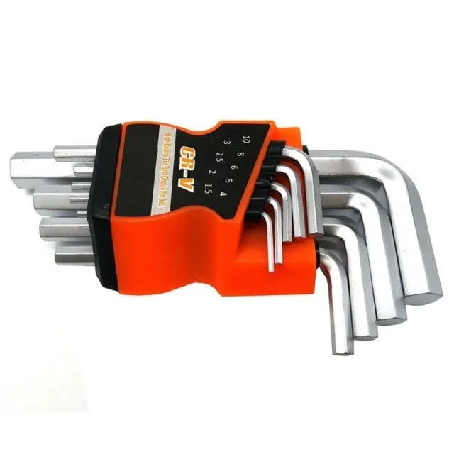 9pcs/Set%20CRV%20Allen%20Key%20Set%20Short%20L%20Shape%20Durable%20Hex%20Wrench%201.5-10mm%20Multifunction%20Hand%20Tool%20Silver%20Tone%20-%20Image%204