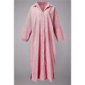 Women's Striped Maxi Shirt Dress Red S Size S Striped Maxi Shirt Dress Women's Red. 