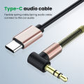 New models on sale Olaf USB C to 3.5mm Jack Audio Cable Elbow Spring Retractable Male to Male AUX Cable Adapter For Phone Car Speaker. 