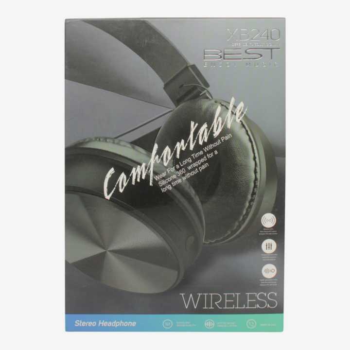 Black Wireless Stereo Headphone XB240