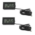 2X NEW Digital LCD Thermometer Temperature Gauge Probe Sensor -50°C TO +110°C Range. 