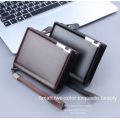 Multi-position 3 Fold Purse High Quality Large Capacity Retro Men's Zipper Wallet Contracted Ultralight Men's Short Wallet Male. 