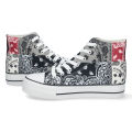 Bandana Convere Synthetic Black Ankle Cut Printed Casual/Sport Sneakers Men Women. 