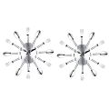 fasdaga 2X Stainless Steel Knife and Fork Spoon Kitchen Restaurant Wall Clock Home Decoration. 