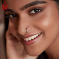 Sazuna Jewellers Veda Gemstone Nose Ring For Women 14K. 