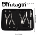 Difutagui 2025 XUQIAN 5pcs Zebra Pliers Kit Chain Nose Round Nose Flush Nose Flat Nose Bead Ccoop With Zippered Tool Bag Set for Jewelry Making. 